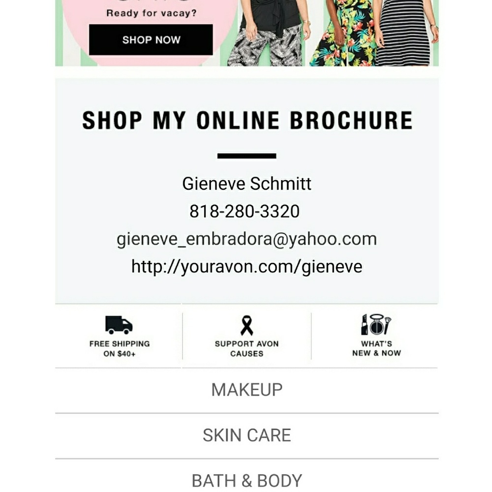 AVON PRODUCTS AVAILABLE ONLINE